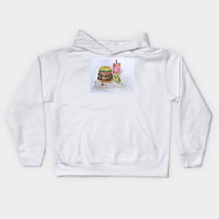 Double Cheeseburger Please Kids Hoodie